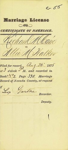 Click to see DR 6 C-55 of Marriage Certificates (DR 6 C)