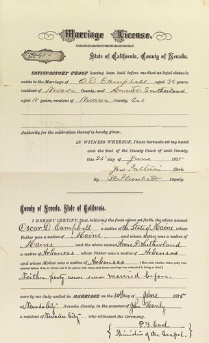 Click to see DR 6 C-56 of Marriage Certificates (DR 6 C)