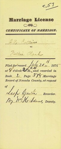 Click to see DR 6 C-57 of Marriage Certificates (DR 6 C)