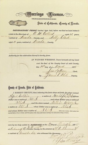 Click to see DR 6 C-57 of Marriage Certificates (DR 6 C)