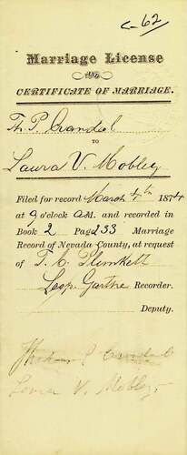 Click to see DR 6 C-62 of Marriage Certificates (DR 6 C)