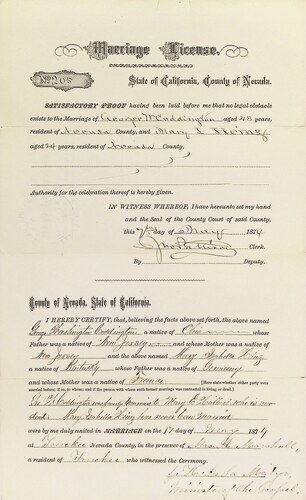 Click to see DR 6 C-63 of Marriage Certificates (DR 6 C)
