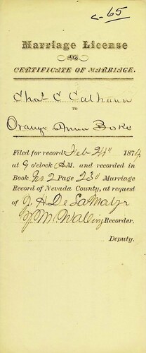 Click to see DR 6 C-65 of Marriage Certificates (DR 6 C)