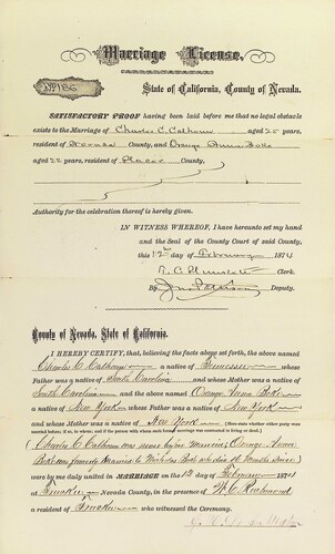 Click to see DR 6 C-65 of Marriage Certificates (DR 6 C)