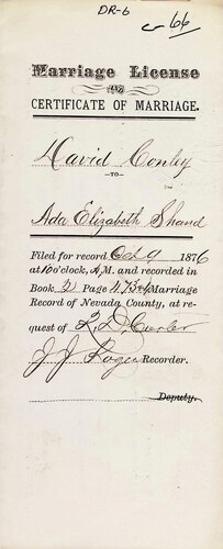 Click to see DR 6 C-66 of Marriage Certificates (DR 6 C)