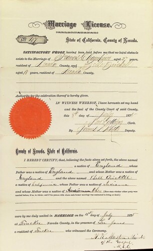 Click to see DR 6 C-69 of Marriage Certificates (DR 6 C)