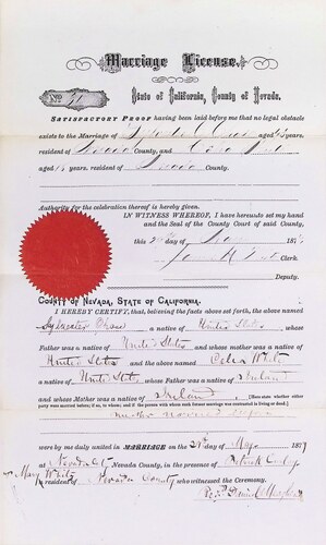 Click to see DR 6 C-70 of Marriage Certificates (DR 6 C)