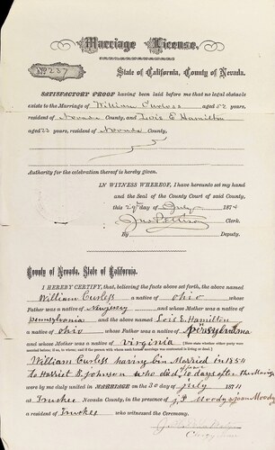Click to see DR 6 C-72 of Marriage Certificates (DR 6 C)