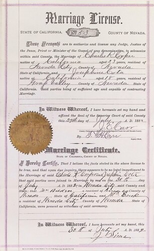 Click to see DR 6 C-78 of Marriage Certificates (DR 6 C)