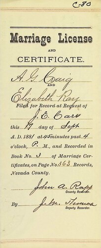 Click to see DR 6 C-80 of Marriage Certificates (DR 6 C)