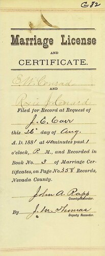 Click to see DR 6 C-82 of Marriage Certificates (DR 6 C)
