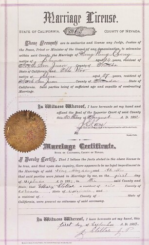 Click to see DR 6 C-85 of Marriage Certificates (DR 6 C)