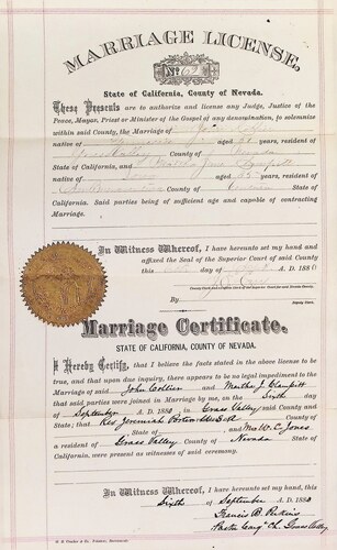 Click to see DR 6 C-86 of Marriage Certificates (DR 6 C)