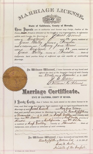 Click to see DR 6 C-90 of Marriage Certificates (DR 6 C)