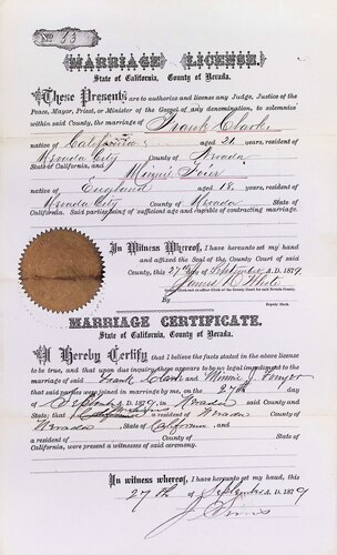 Click to see DR 6 C-94 of Marriage Certificates (DR 6 C)