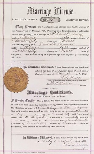Click to see DR 6 C-97 of Marriage Certificates (DR 6 C)