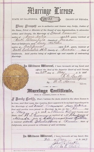 Click to see DR 6 C-98 of Marriage Certificates (DR 6 C)