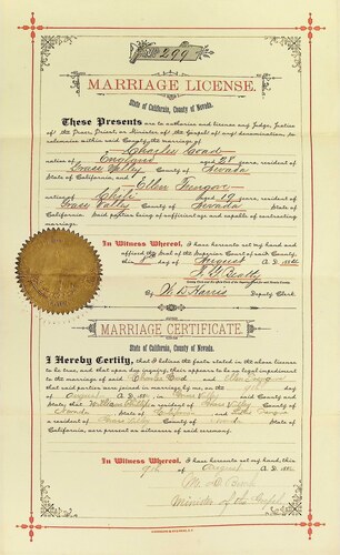 Click to see DR 6 C-101 of Marriage Certificates (DR 6 C)