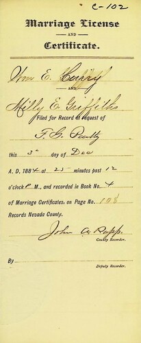 Click to see DR 6 C-102 of Marriage Certificates (DR 6 C)