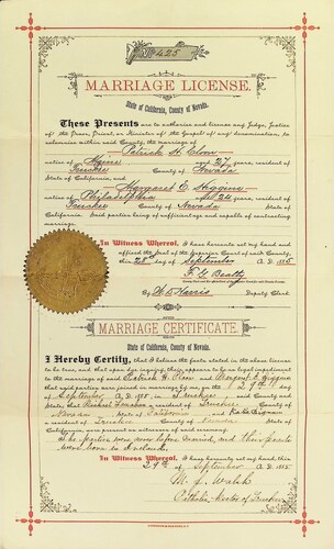 Click to see DR 6 C-105 of Marriage Certificates (DR 6 C)