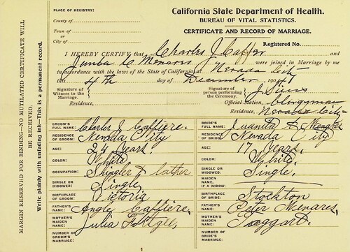 Click to see DR 6 C-111 of Marriage Certificates (DR 6 C)