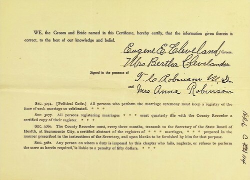 Click to see DR 6 C-114 of Marriage Certificates (DR 6 C)