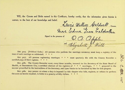 Click to see DR 6 C-115 of Marriage Certificates (DR 6 C)