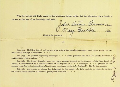 Click to see DR 6 C-118 of Marriage Certificates (DR 6 C)