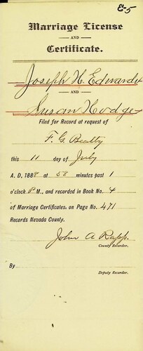 Click to see DR 6 E-5 of Marriage Certificates (DR 6 E)