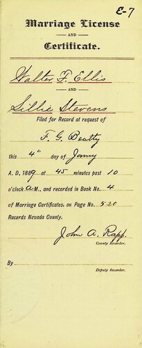 Click to see DR 6 E-7 of Marriage Certificates (DR 6 E)