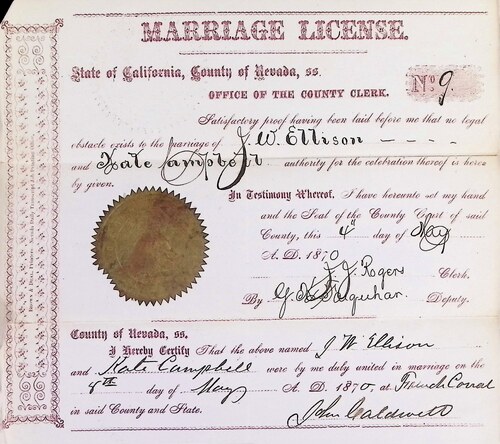 Click to see DR 6 E-8 of Marriage Certificates (DR 6 E)