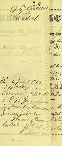 Click to see DR 6 E-11 of Marriage Certificates (DR 6 E)