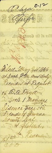 Click to see DR 6 E-12 of Marriage Certificates (DR 6 E)
