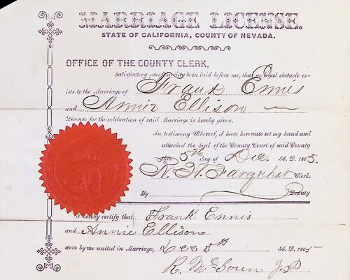 Click to see DR 6 E-16 of Marriage Certificates (DR 6 E)
