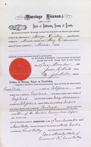 Click to see DR 6 E-22 of Marriage Certificates (DR 6 E)