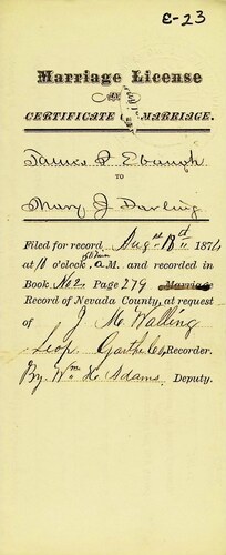 Click to see DR 6 E-23 of Marriage Certificates (DR 6 E)