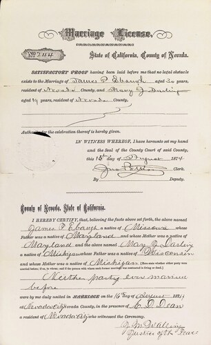 Click to see DR 6 E-23 of Marriage Certificates (DR 6 E)