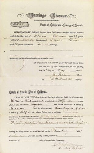 Click to see DR 6 E-26 of Marriage Certificates (DR 6 E)