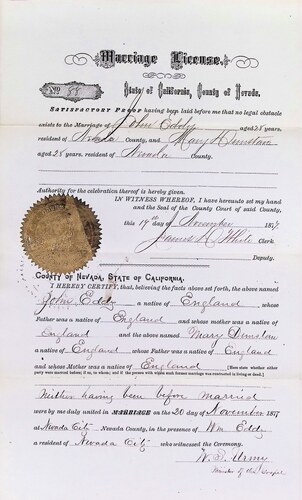 Click to see DR 6 E-27 of Marriage Certificates (DR 6 E)