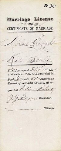Click to see DR 6 E-30 of Marriage Certificates (DR 6 E)