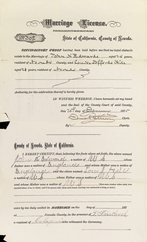 Click to see DR 6 E-32 of Marriage Certificates (DR 6 E)