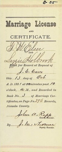 Click to see DR 6 E-35 of Marriage Certificates (DR 6 E)
