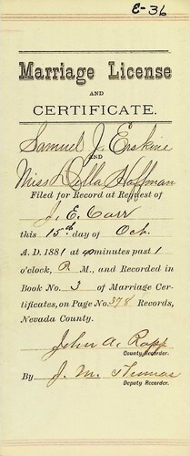 Click to see DR 6 E-36 of Marriage Certificates (DR 6 E)