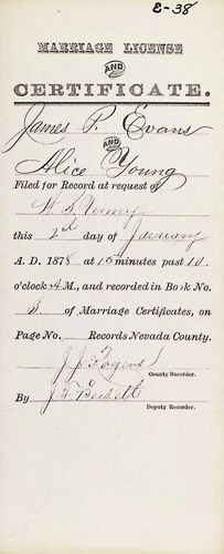 Click to see DR 6 E-38 of Marriage Certificates (DR 6 E)