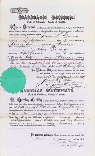 Click to see DR 6 E-38 of Marriage Certificates (DR 6 E)