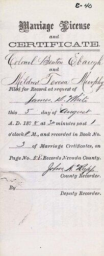 Click to see DR 6 E-40 of Marriage Certificates (DR 6 E)