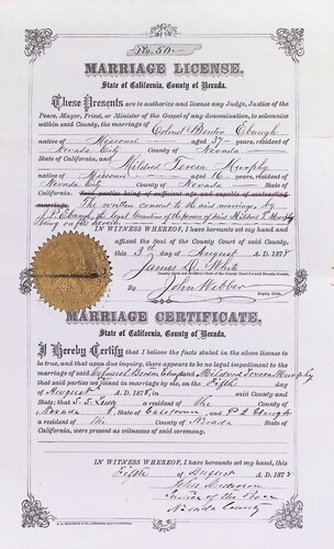 Click to see DR 6 E-40 of Marriage Certificates (DR 6 E)