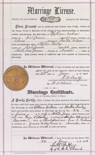 Click to see DR 6 E-43 of Marriage Certificates (DR 6 E)