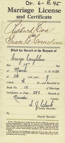 Click to see DR 6 E-45 of Marriage Certificates (DR 6 E)