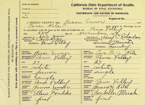Click to see DR 6 E-48 of Marriage Certificates (DR 6 E)